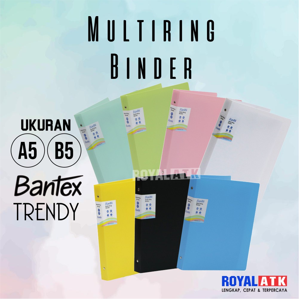 

Binder A5 & B5 Bantex Multiring Binder Trendy 20 Ring 26 Ring 3124 3126