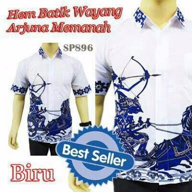 Kemeja Hem Batik Wayang Arjuna Memanah