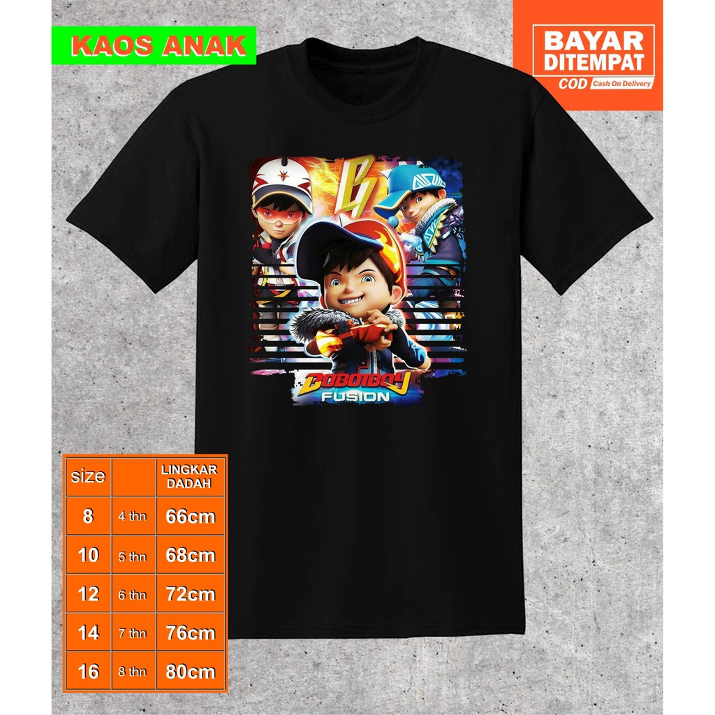 hokycia/kaos baju boboiboy anak|baju boboiboy halilintar|air|api|listerik|baju anak|baju boboiboy to