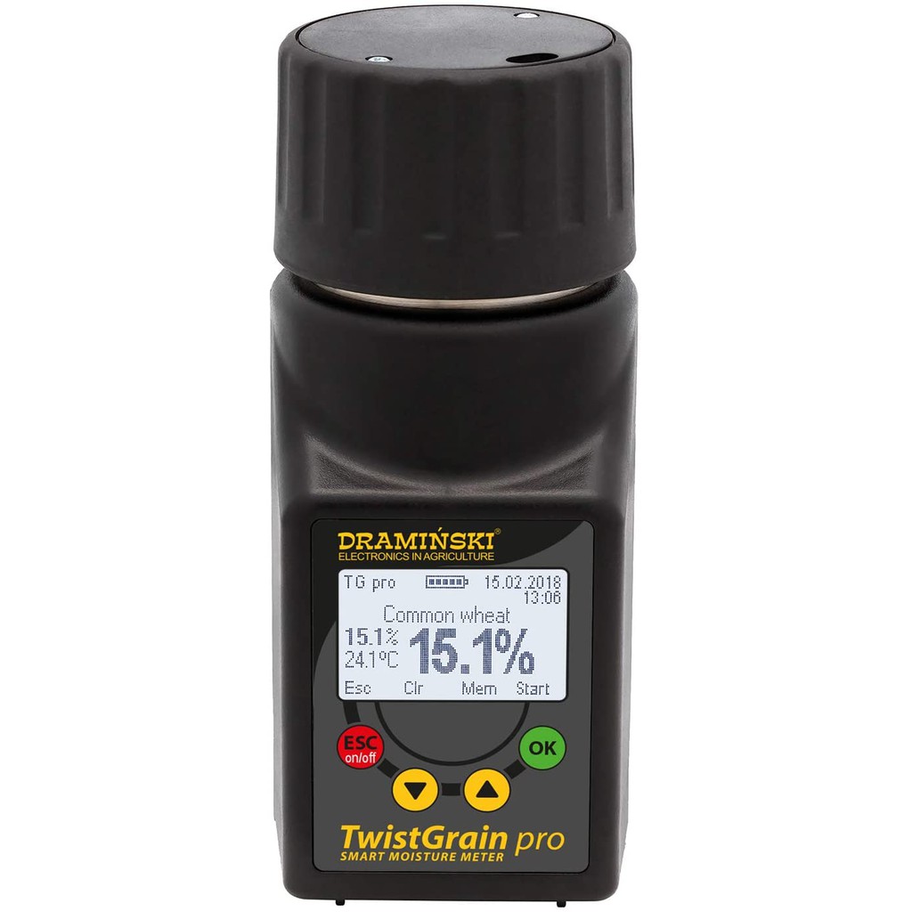 Draminski Twist Grain Pro Moisture Meter - Professional Series Field Moister Tester-