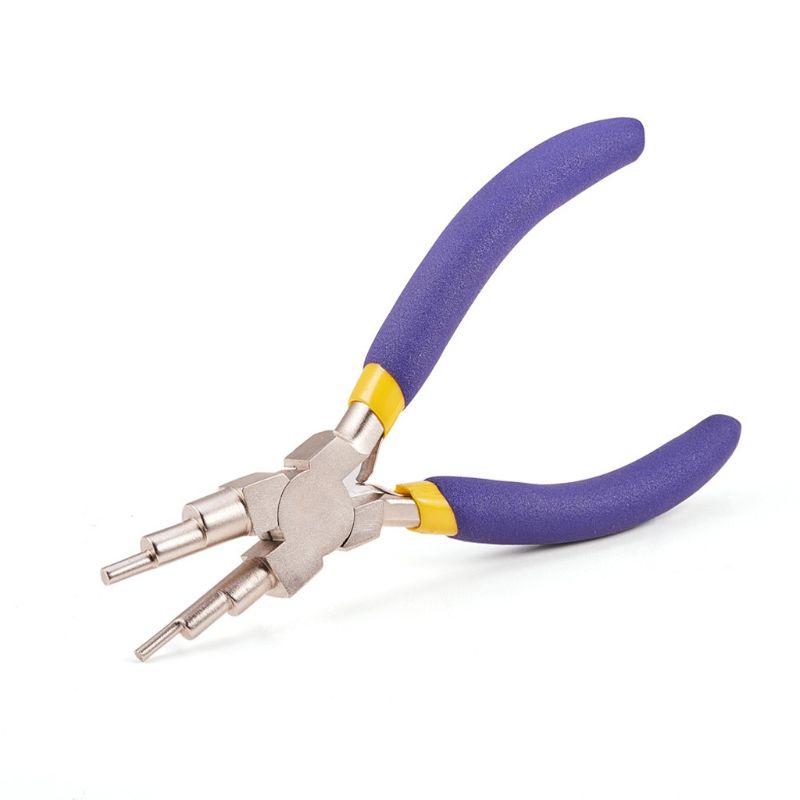 SIY  6 in 1 Wire Wrapper Looping Forming Jewelry Plier 6-Steps Multi Size Barrels Pliers Bail Jewelry Making Colors at Random