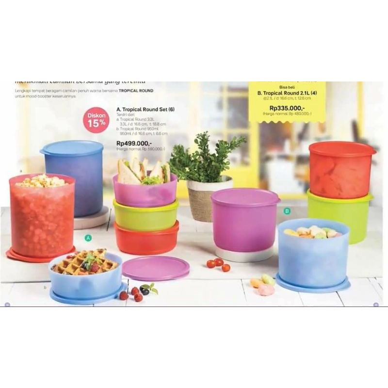 Tupperware Tropical Round ECER
