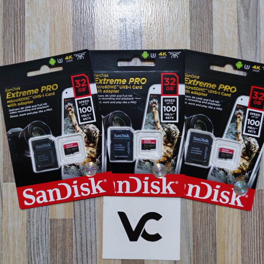 MicroSD SanDisk Extreme Pro 32GB 4K A1 V30 U3 Memory Card Micro SD Kartu Memori