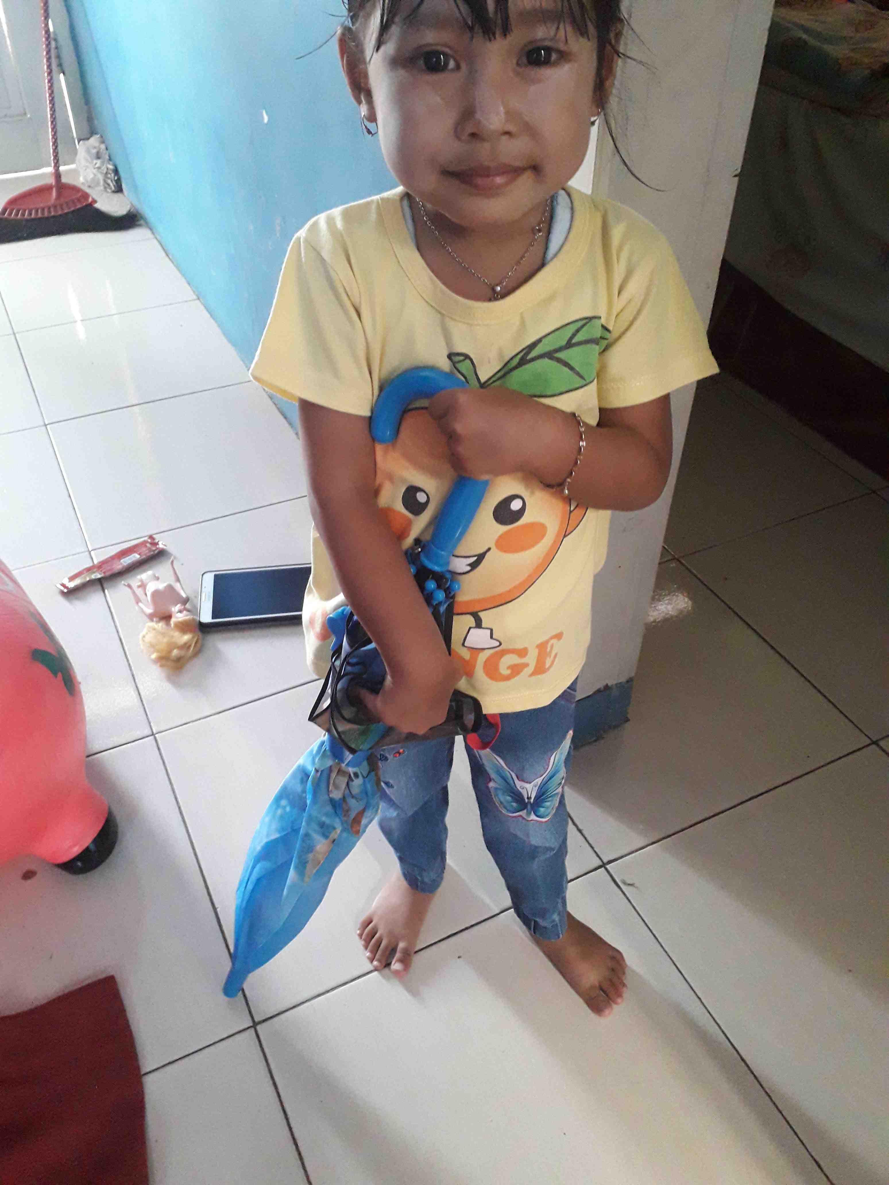 Payung Anak Kain Karakter Gelombang