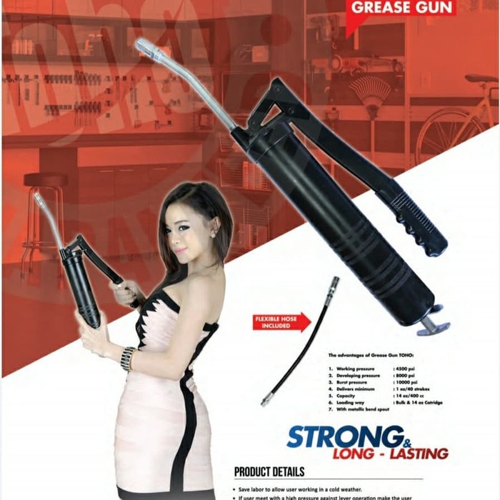 PROFESSIONAL GREASE GUN/ TEMBAKAN GEMUK TOHO