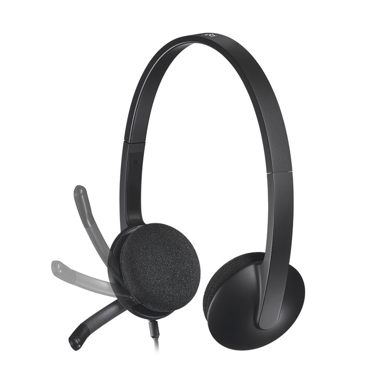 Logitech H340 USB Headset Computer H 340 Stereo Sound With Mic