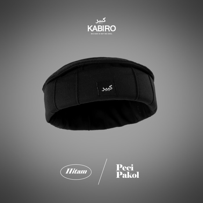 KABIRO Peci Pakol JUMBO Dewasa Big Size peci Kopiah - Hitam