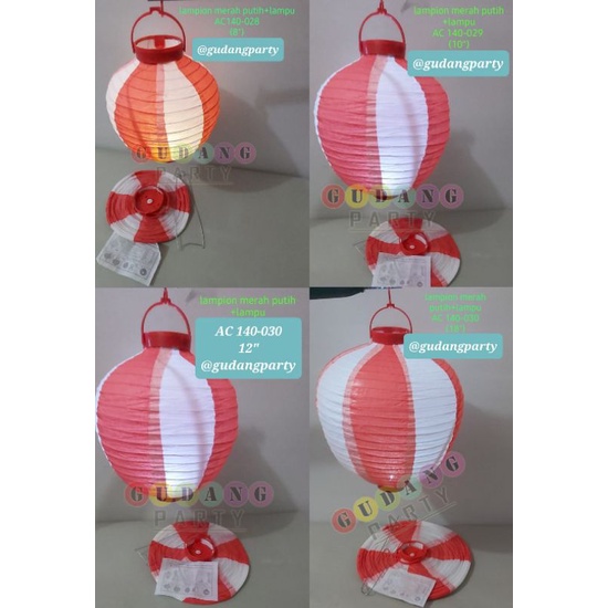 Lampion Merah Putih Lampu/Lampion Dirgahayu/Lampion Kertas/Paper Lantern