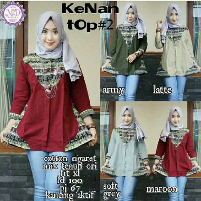 Baju wanita muslim batik wanita brokat branded modern