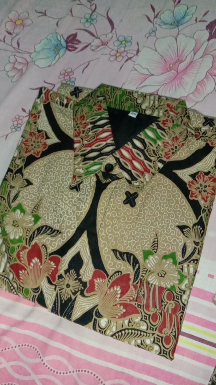 Prakha Kemeja Batik Pria Lengan Pendek Full Furing Bahan Katun Sragenan By Kanaya