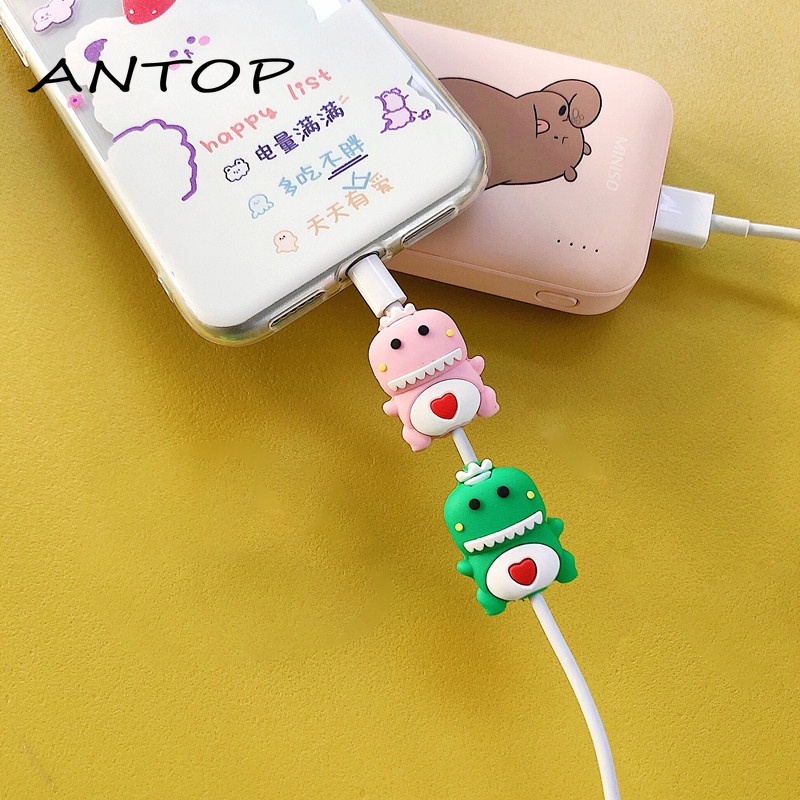 Lucu Kartun Kabel Pelindung Kabel USB Penggulung Organizer Cocok Untuk Semua Ponsel ANTOP