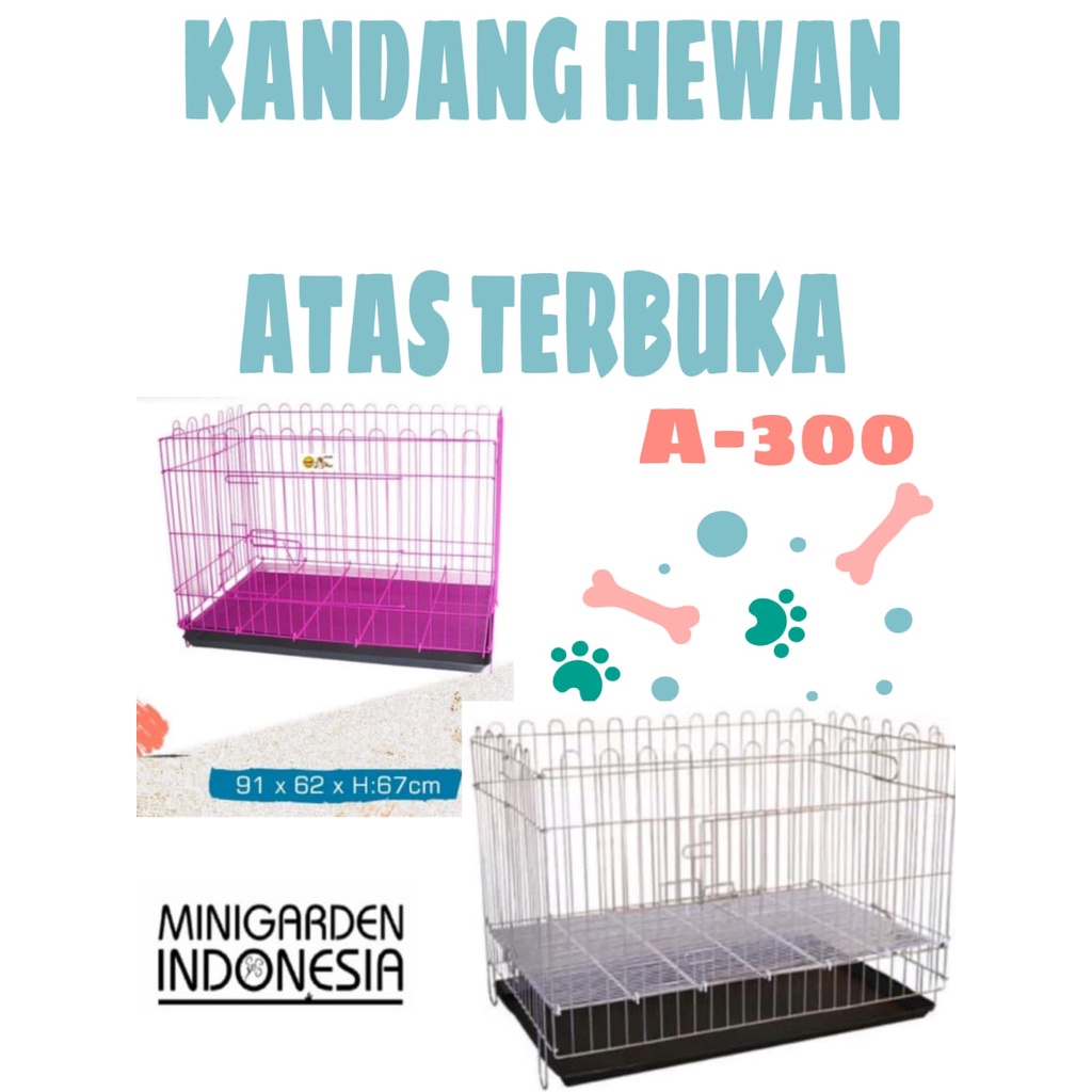 KANDANG HEWAN ATAS TERBUKA OCTAGON A300 kandang anjing kucing 91x62x67