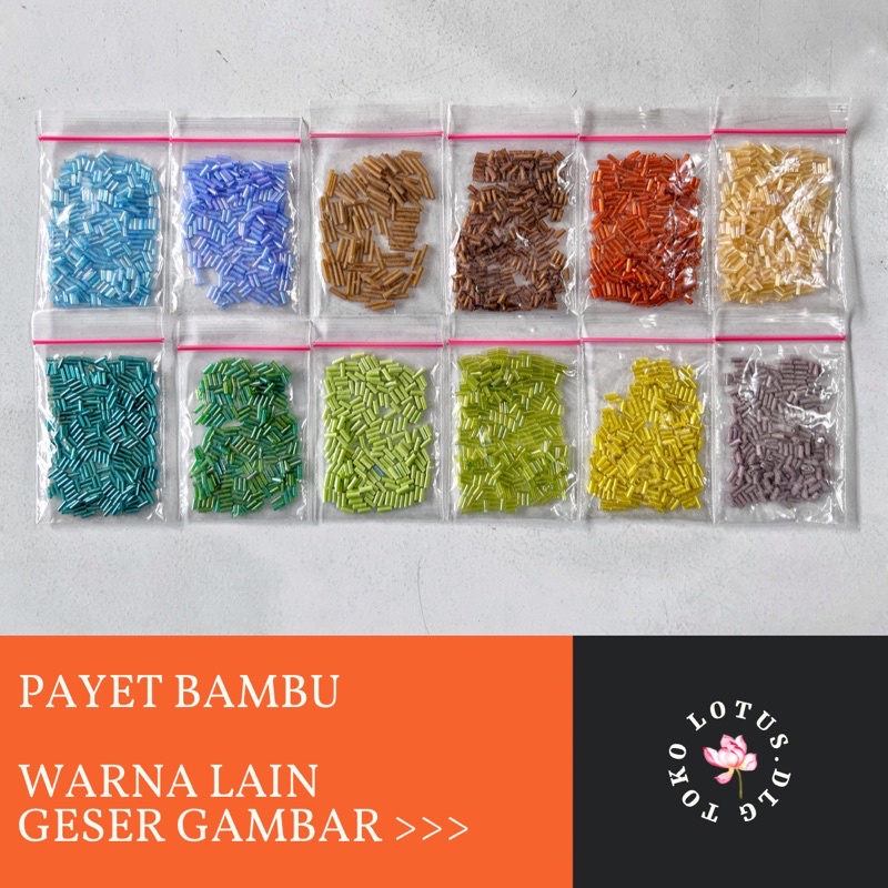 Payet bambu panjang mote manik (6gr)