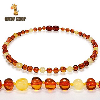 raw honey amber teething necklace