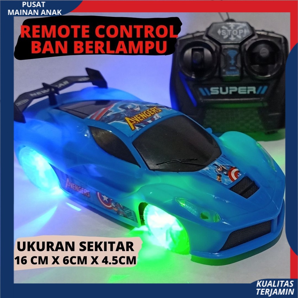 Mainan Mobil Remote Kontrol Sedan Ban Berlampu 3D Aman Digunakan Import Rc CAR Sport Racing Berlampu