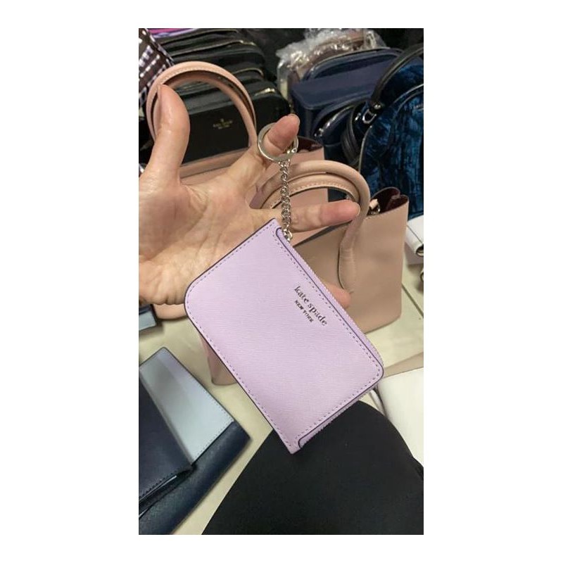 Kate Spade Cameron Medium L-Zip Card Holder Lavender