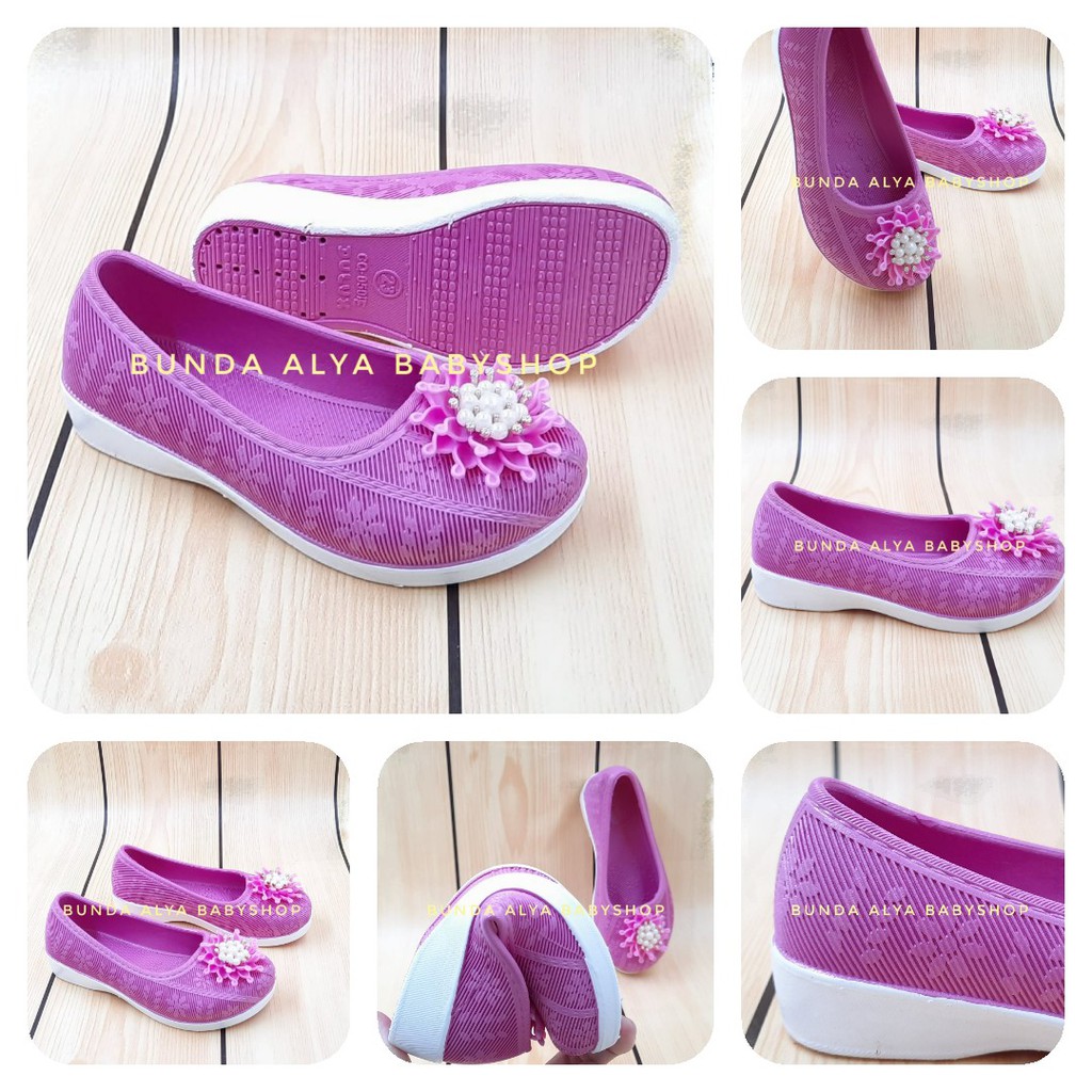 Sepatu Anak Perempuan Usia 1 Tahunan Size 20 - 21 Lentur - Sepatu Slip On Cewek Anti Licin PINK Karet Anti Licin