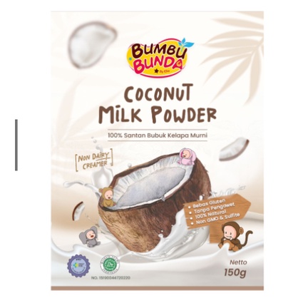 Bumbu Bunda by Elia Coconut Milk Powder Santan Bubuk Kelapa Murni Non Dairy Susu Creamer Mpasi Bayi Anak