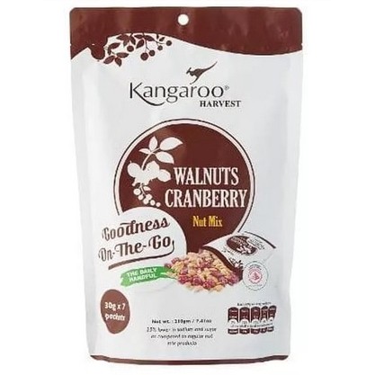 

Kangaroo Walnuts Cranberry 210gr