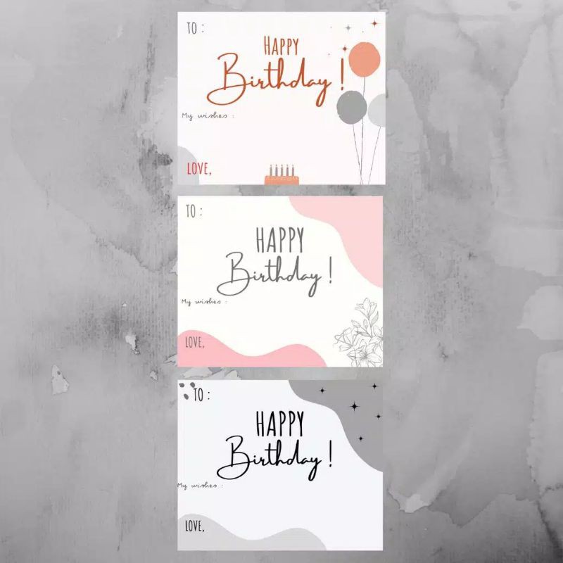Jual KARTU UCAPAN HAPPY BIRTHDAY / GIFT CARD / GREETING CARD / KARTU