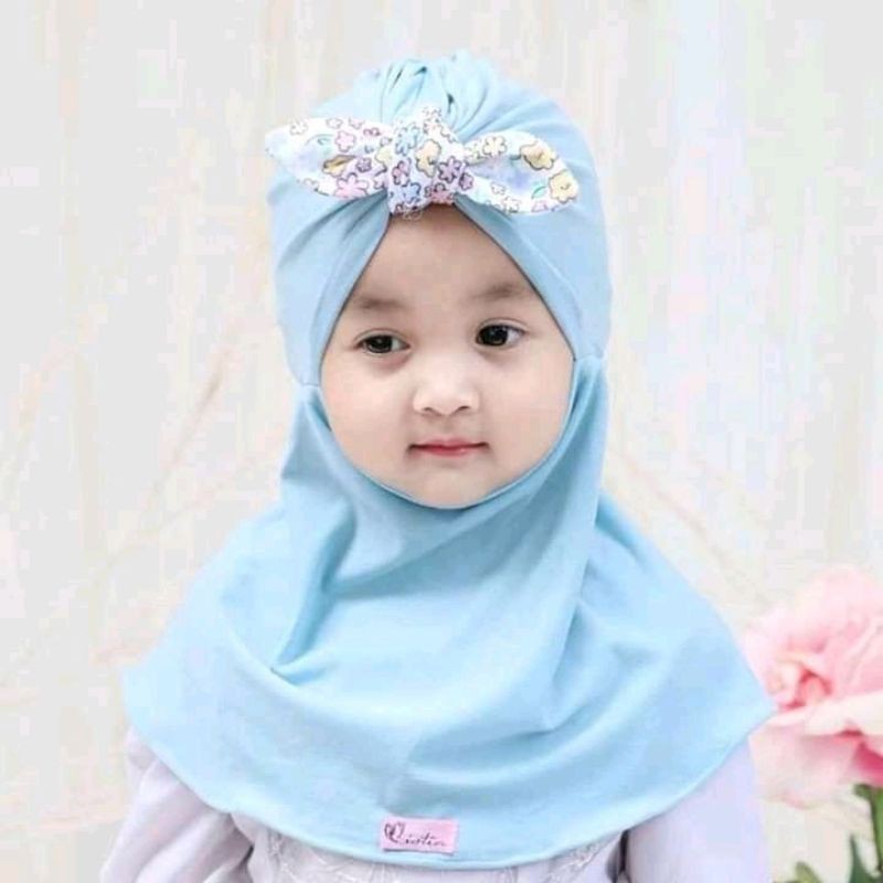 jilbab / anak / bayi / hijab /0-3 tahun Allsize/ SIMPUL / STOK