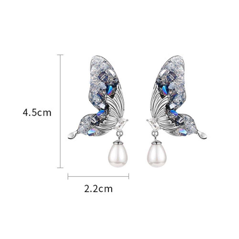 Needway Wanita Anting Tusuk Manis Vintage Tetesan Air Mutiara Untuk Perempuan Temperamen Zirkon Drop Earrings