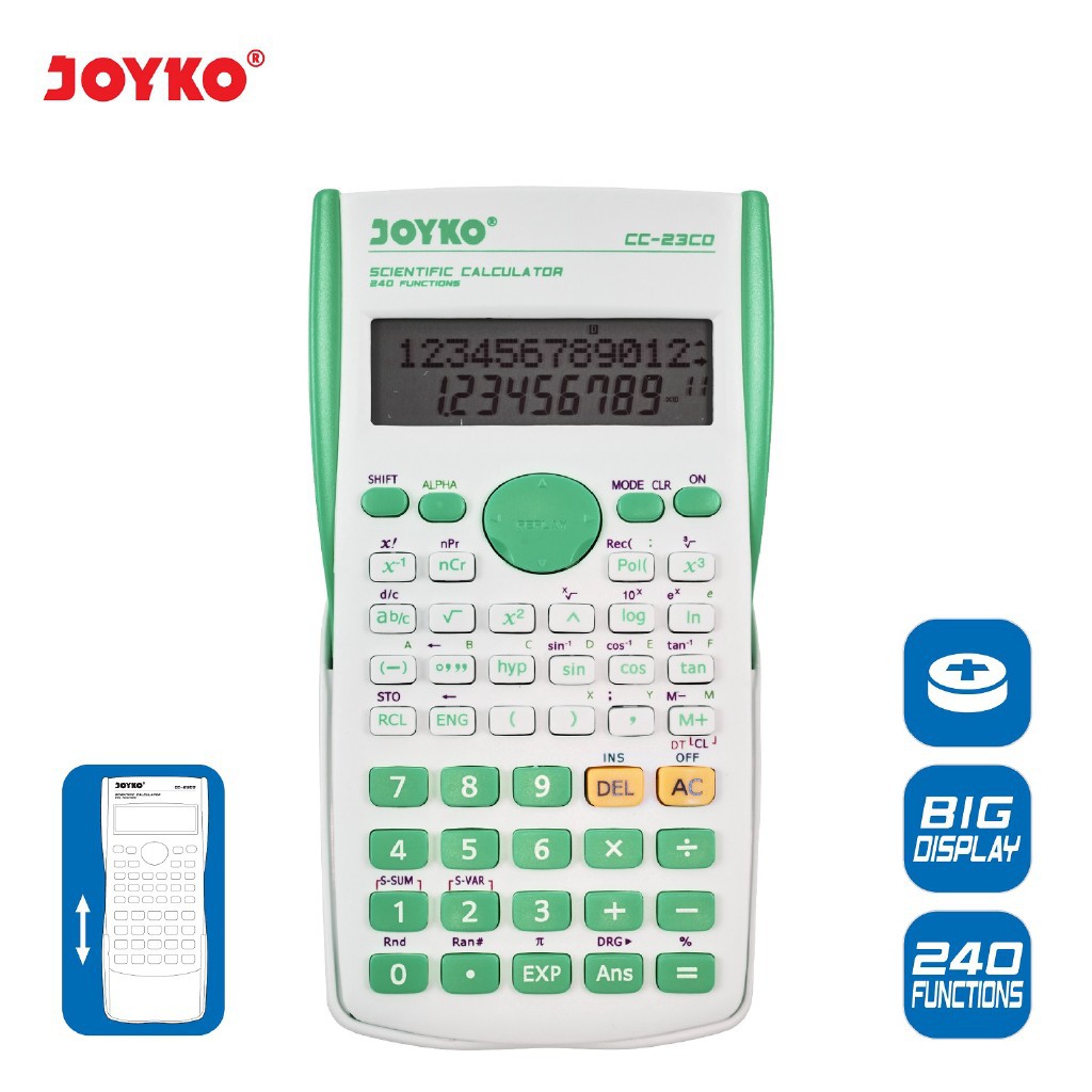 

Calculator / Kalkulator Joyko CC-23CO / Green / 240 Functions