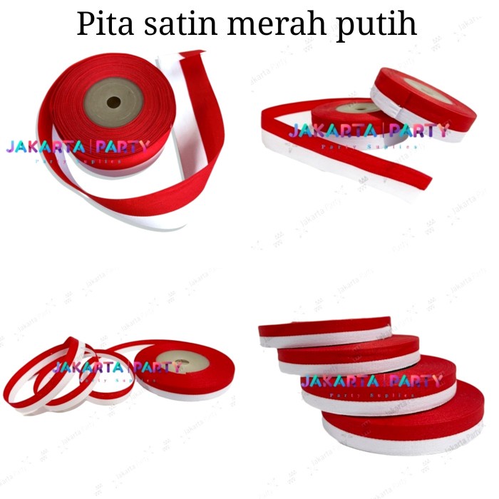 

Pita Satin Merah Putih / Pita Merah Putih / Pita Satin Dirgahayu RI