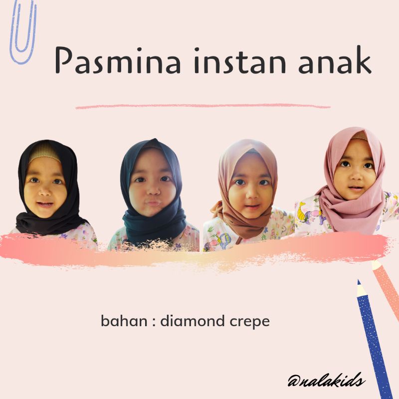 Pasmina instan anak || pasmina anak