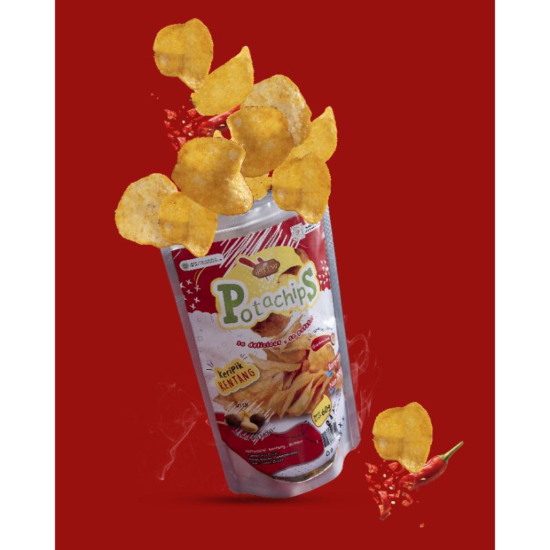 

Potachips Keripik Kentang Asli Tanpa MSG Best Seller