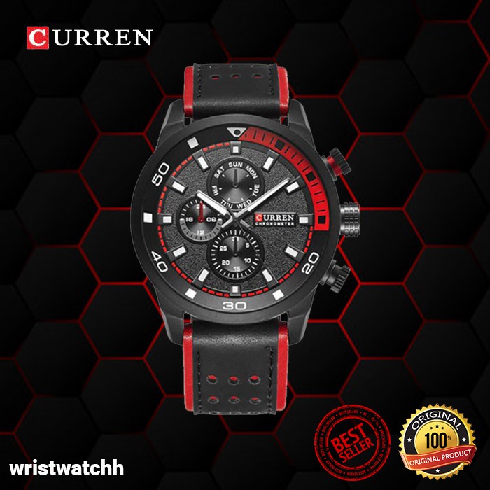 Jam Tangan Pria COD Keren Murah Watch Terbaru Fashion H9T0 JAM TANGAN KULIT CURREN 8250 PRIA COWOK A