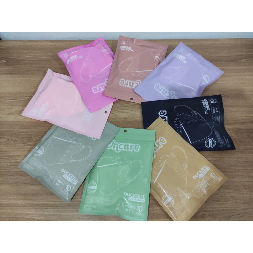 COD-MASKER DUCKBILL DEWASA ONCARE ISI 10 PCS 3PLY EMBOS WARNA WARNI TERBARU KUALITAS PREMIUM