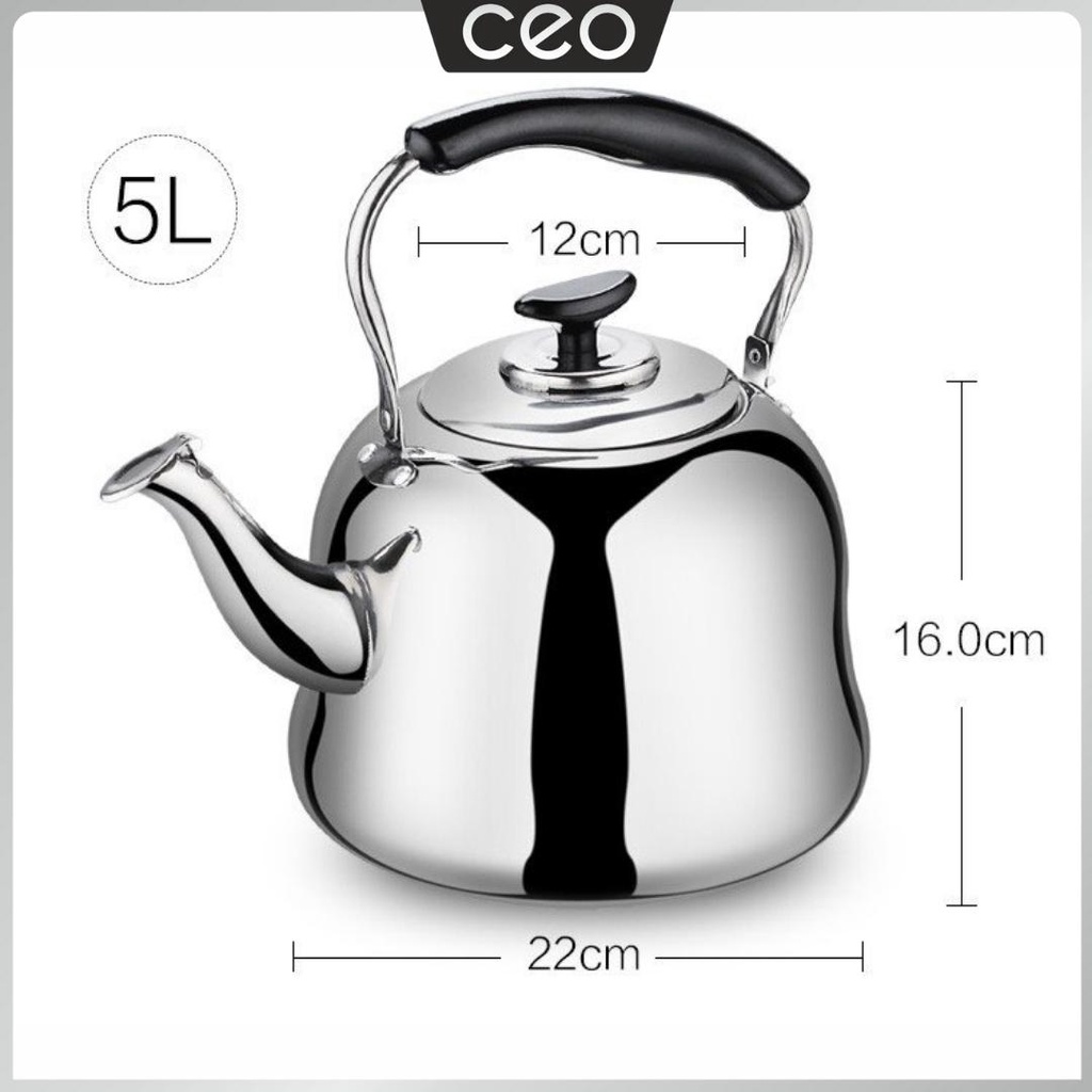 CEO Kettle Bunyi Teko Siul Stainless Stell 5 Liter Whistling Kettle Ceret Air Panas