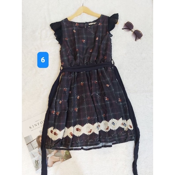 BAJU DRESS VINTAGE STYLE WANITA