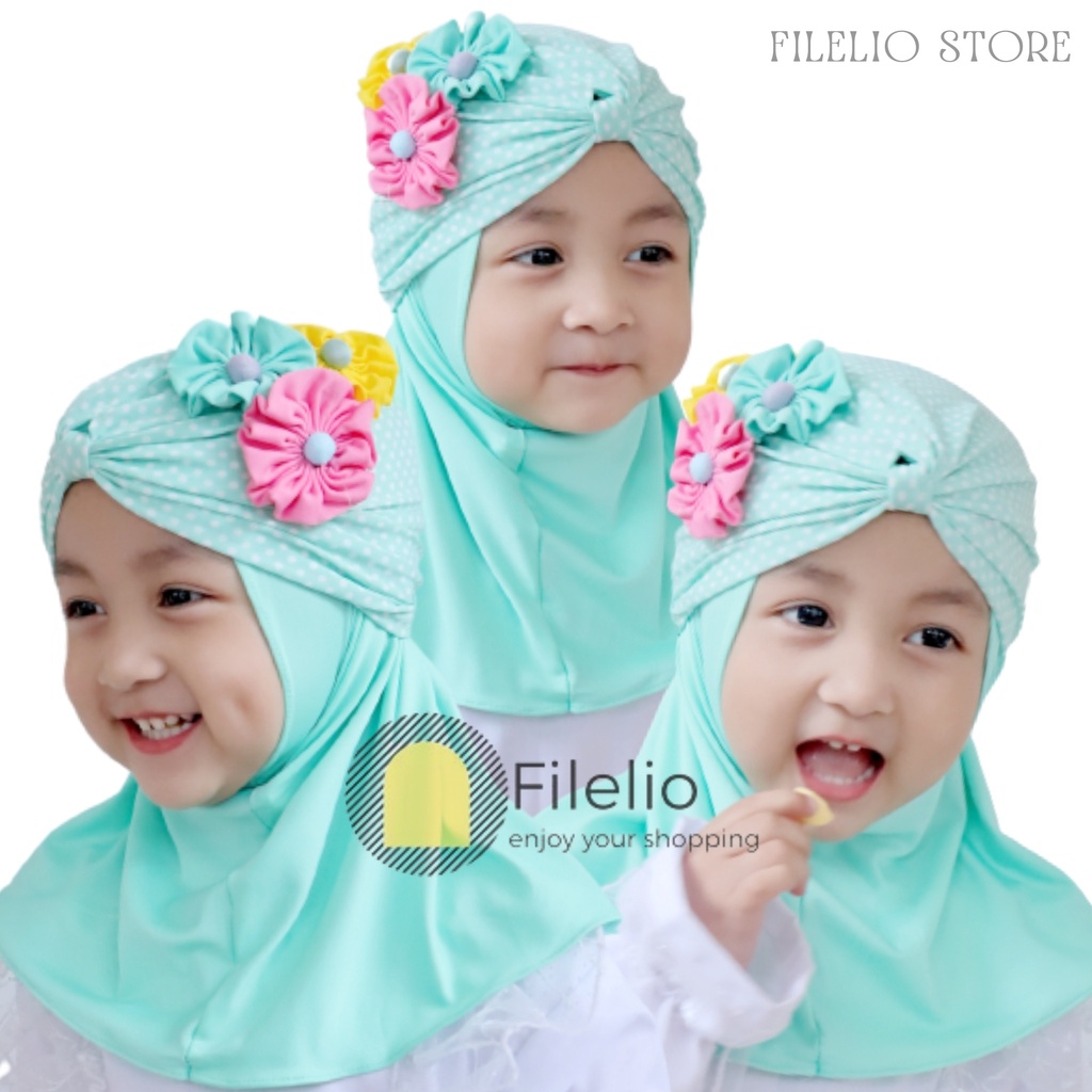 TERMURAH Hijab Anak Bayi Perempuan Murah Turban Combi Krudung Anak Lucu Umur 0 -3 Tahun Terbaru