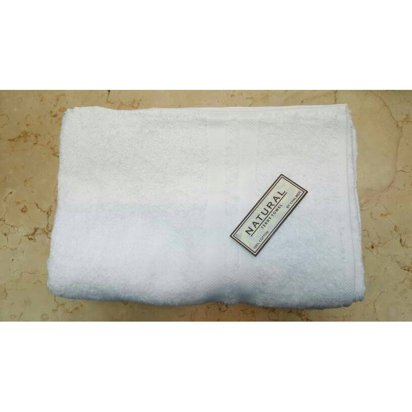 Handuk Natural Putih Hotel uk 70x140 Handuk Mandi Besar Jumbo Serap Air tebal