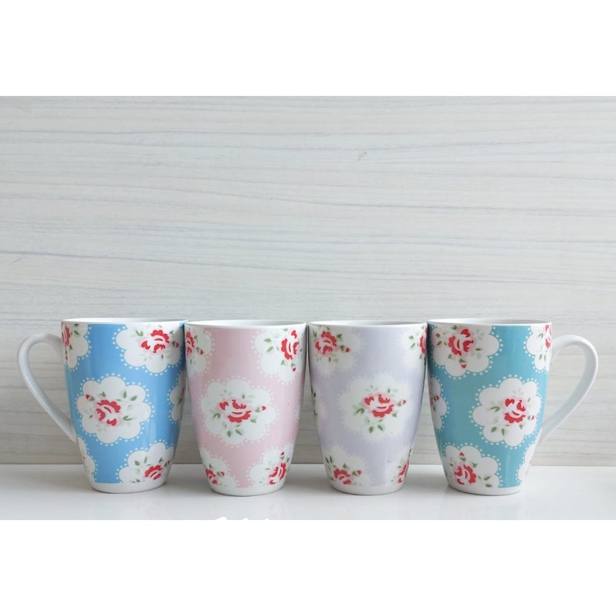 mug keramik motif bunga/mug keramik coffe/mug murah/mug keramik unik