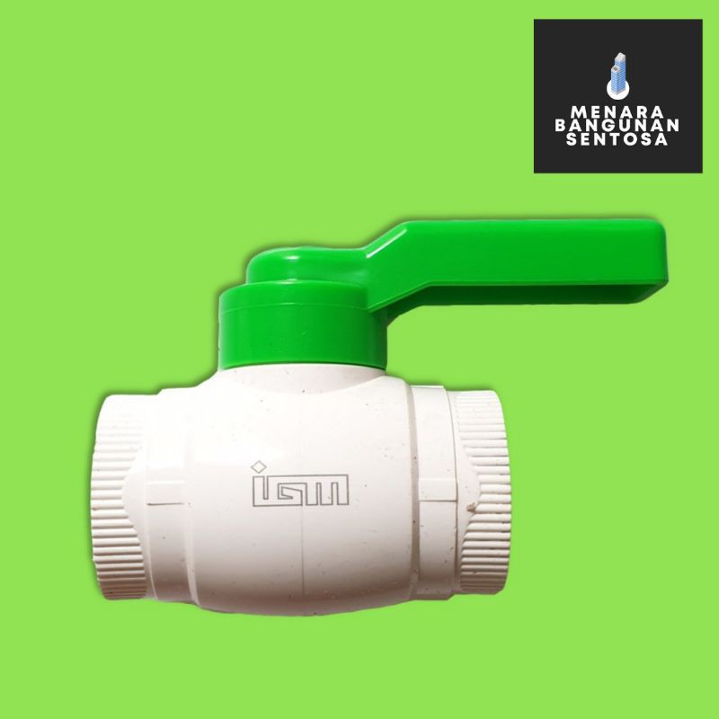 Ballvalve UPVC IGM 1&quot; / Ball Valve PVC Stop Kran Plastik Anti Bocor