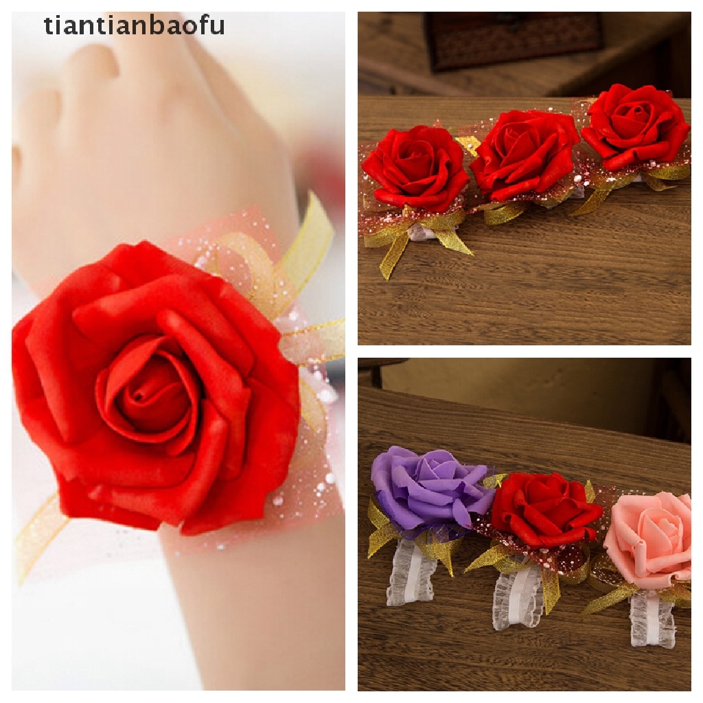 Gelang Bunga Mawar Bahan Silk Untuk Pesta Pernikahan