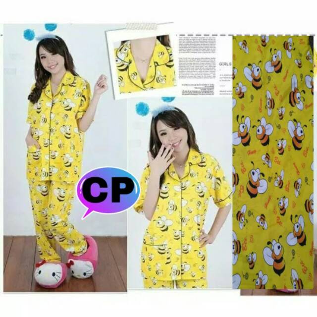 Piyama CP bee / Setelan baju tidur bee (at)