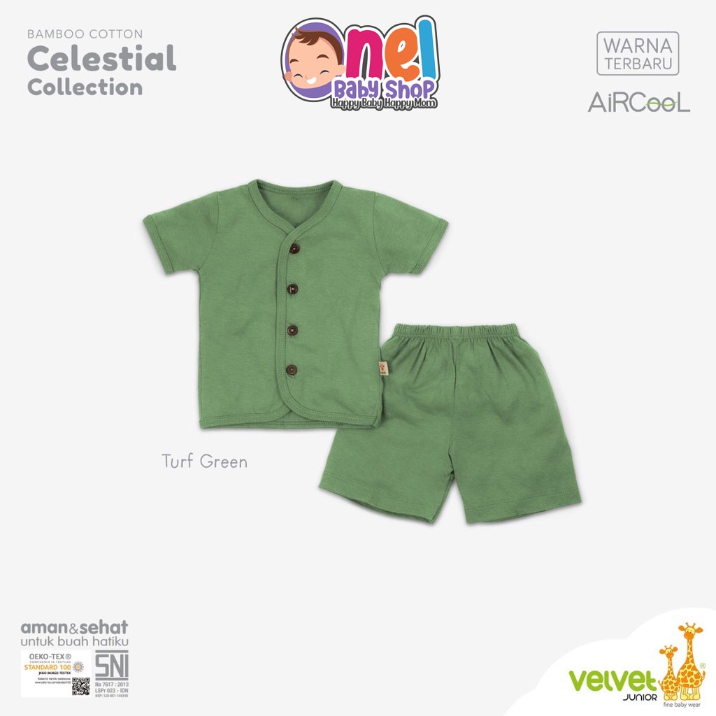 BAJU BAYI SETELAN - VELVET 1 stel Celestial Baju Pendek NB