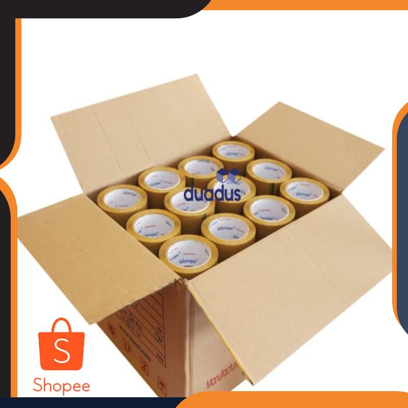 

[PROMO] [GO SEND] Lakban Wontape Bening / Coklat 2" 100 Yard - Dus Isi 72 Roll