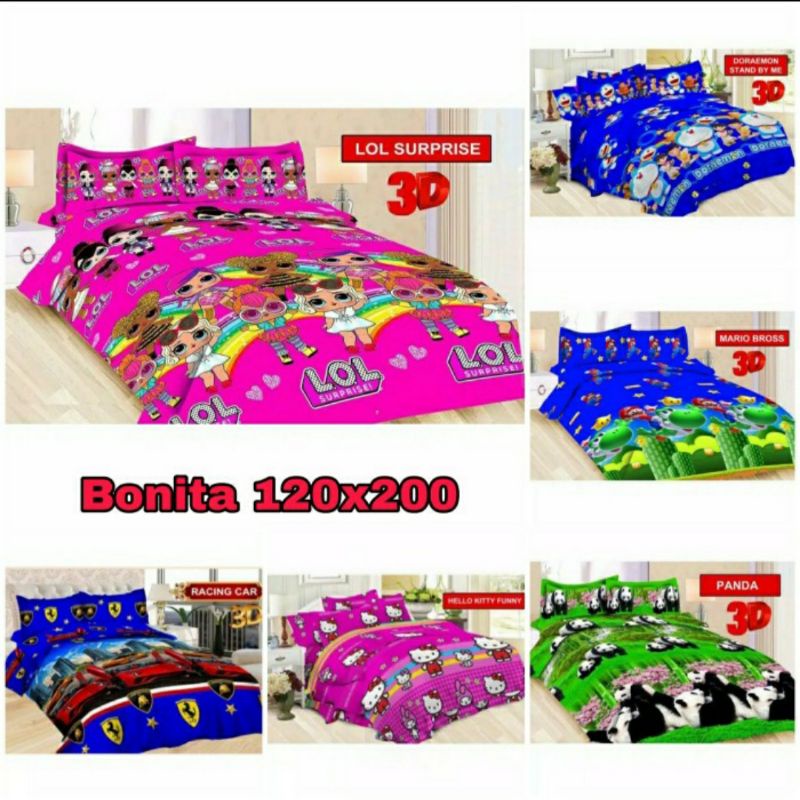 Sprei BONITA 120X200 Single Sprei 3D Ukuran No. 3