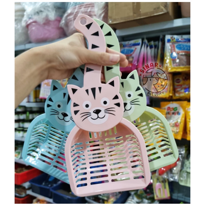 SEKOP BESAR KEPALA KUCING / Serokan Pasir Kucing Lucu - Besar Murah cat litter scoop