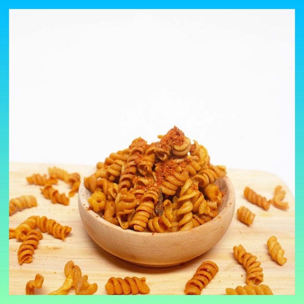 

Makaroni spiral 60 gram / makaroni kriwil / makaroni uril / makaroni bantet / cemilan pedas / cemilan gurih / snack murah