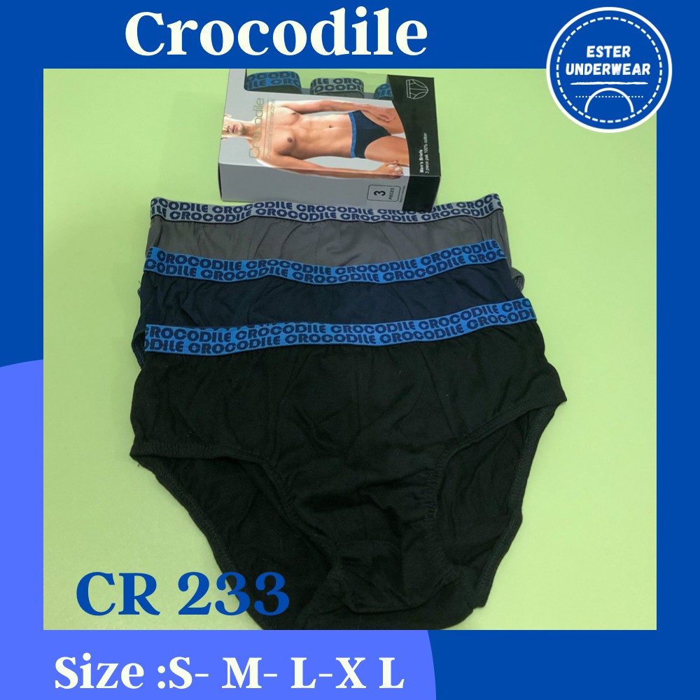 Celana Dalam Pria CROCODILE  CR 233 Karet SPORT Kecil Isi 3Pcs/pack