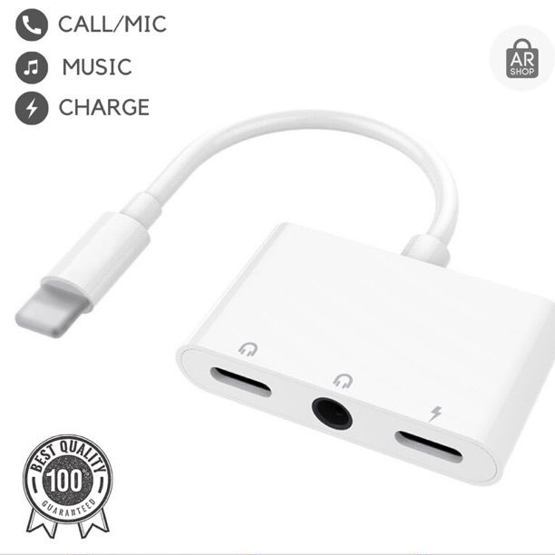 Converter Lightning to Dual Lightning & 3.5mm Jack