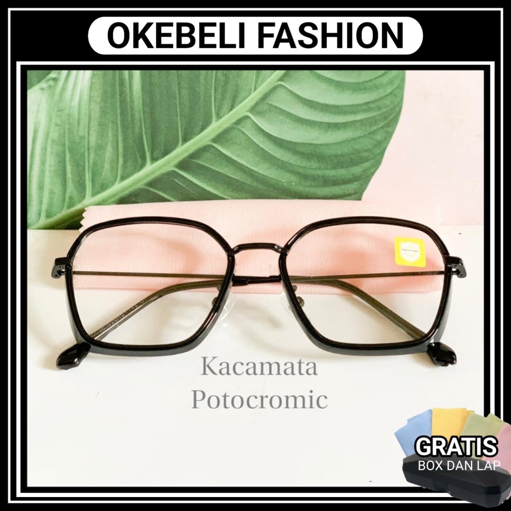 [TERLARIS] | KACAMATA FRAME TITANIUM TERBARU KOREAN | PHOTOCROMIC | ANTIRADIASI | UNISEX WANITA PRIA