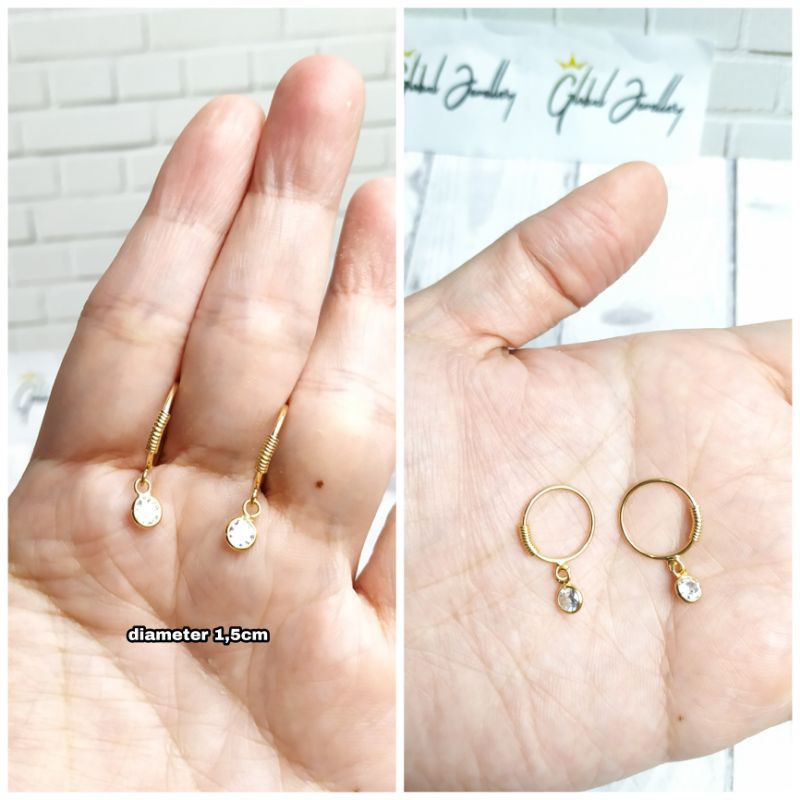 ANTING GIPSI MATA GANTUNG PERAK ASLI S925 CC471