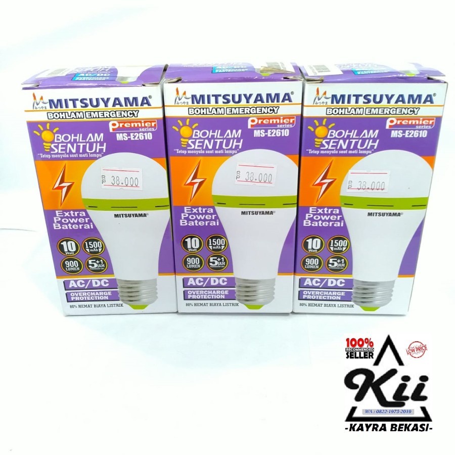 Mitsuyama Lampu Bohlam LED 10watt - Bohlam Sentuh Emergency